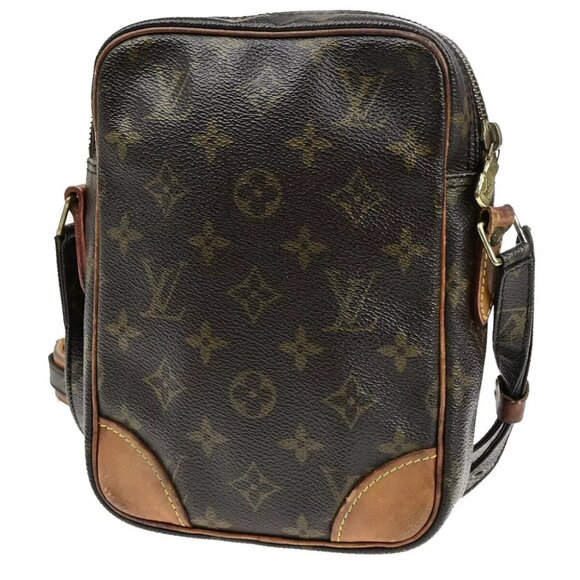 LOUIS VUITTON Danube Shoulder Bag Monogram Leather Brown France M45266 61YF386 - Picture 3 of 15